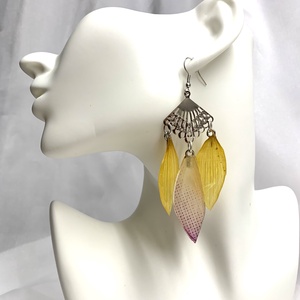 cercei handmade unicat din rasina si flori naturale 00858 -  - Artynos.ro