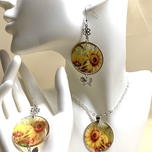 set bijuterii handmade unicat - din rasina 00790 - Artynos.ro