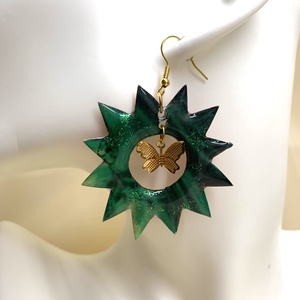 cercei soarele si luna  00679 - bijuterii - cercei - cercei din rășină - Artynos.ro