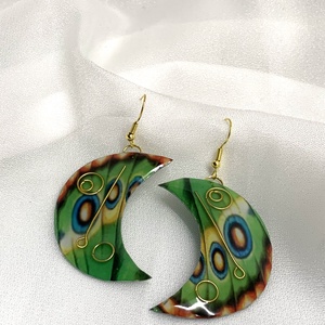 cercei handmade unicat din rășină   00676 - bijuterii - cercei din rășină - Artynos.ro