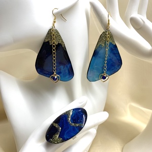 Set bijuterii pictat manual 00560, Bijuterii, Seturi de bijuterii, Confectionarea bijuteriilor, ARTYNOS