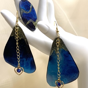 Set bijuterii pictat manual 00560 - bijuterii - seturi de bijuterii - Artynos.ro