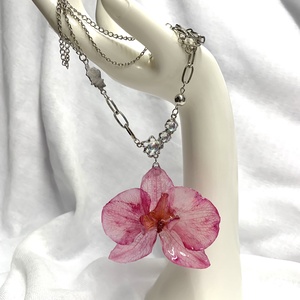 Colier-pandantiv cu  Orhidee 00886 - bijuterii - coliere - coliere cu pandative - Artynos.ro