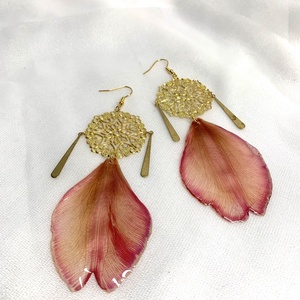 Set bijuterii cu flori naturale Lalele 00240 - bijuterii - seturi de bijuterii - Artynos.ro
