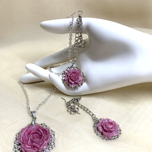 Set Bijuterii handmade unicat din rasina  00911 - bijuterii - seturi de bijuterii - Artynos.ro
