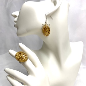 Set bijuterii cu flori naturale 00913, Accesorii nunta, Bijuterii mireasa, Set bijuterii de mireasa, Confectionarea bijuteriilor, ARTYNOS