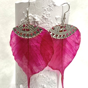 Set bijuterii handmade unicat din rasina si frunze naturale 00976 - bijuterii - seturi de bijuterii - Artynos.ro