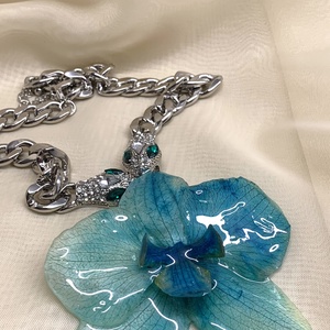 Set bijuterii cu Orhidee 00977 - bijuterii - seturi de bijuterii - Artynos.ro