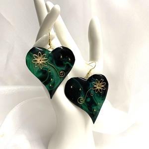 Cercei handmade unicat cu rasina 00978 -  - Artynos.ro