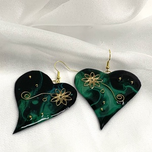 Cercei handmade unicat cu rasina 00978 -  - Artynos.ro
