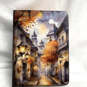 Cutie - caseta de bijuterii din lemn decorata manual 01008 -  - Artynos.ro