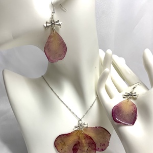 Set Bijuterii cu flori naturale Trandafiri 00945, Accesorii nunta, Bijuterii mireasa, Set bijuterii de mireasa, Confectionarea bijuteriilor, ARTYNOS