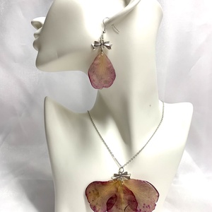 Set Bijuterii cu flori naturale Trandafiri 00945 - accesorii nuntă - bijuterii mireasă - set bijuterii de mireasă - Artynos.ro