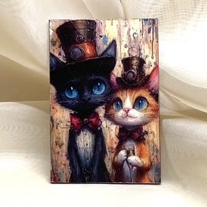 Magnet de frigider - decorat manual 01043, Casa & Stil de viata, Accesorii pentru echipamente de bucatarie, Decoratii de bucatarie, Magneti de frigider, Decoupage, transfer si tehnici servetel, ARTYNOS