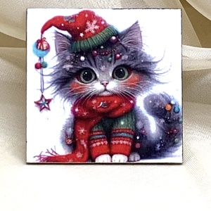 Magnet de frigider - decorat manual 01044, Casa & Stil de viata, Accesorii pentru echipamente de bucatarie, Decoratii de bucatarie, Magneti de frigider, Decoupage, transfer si tehnici servetel, ARTYNOS