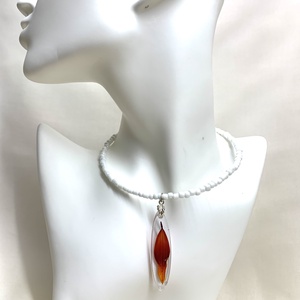 Colier-pandantiv cu flori naturale  01138 - Artynos.ro