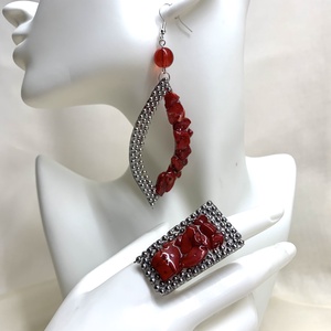 set bijuterii cu pietre semipretioase 01019, Bijuterii, Cercei, Cercei din rasina, Confectionarea bijuteriilor, ARTYNOS