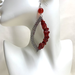 set bijuterii cu pietre semipretioase 01019 - bijuterii - cercei - cercei din rășină - Artynos.ro