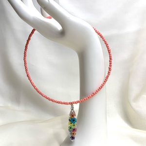 Colier-pandantiv cu flori naturale  01154 - bijuterii - coliere - coliere cu pandative - Artynos.ro