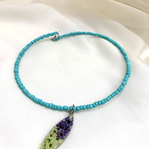 Colier-pandantiv cu flori naturale 01155 - bijuterii - coliere - coliere cu pandative - Artynos.ro