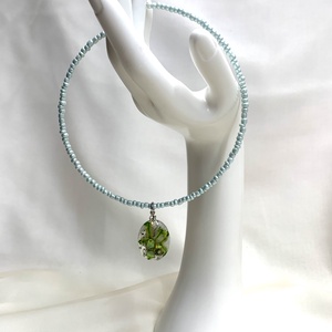 Colier-pandantiv cu flori si scoici Abalone  01157 - bijuterii - coliere - coliere cu pandative - Artynos.ro