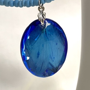 Colier-pandantiv cu flori naturale 01158 - bijuterii - coliere - coliere cu pandative - Artynos.ro