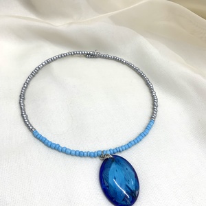 Colier-pandantiv cu flori naturale 01158 - bijuterii - coliere - coliere cu pandative - Artynos.ro