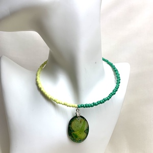 Colier-pandantiv cu flori naturale 01159 - bijuterii - coliere - coliere cu pandative - Artynos.ro