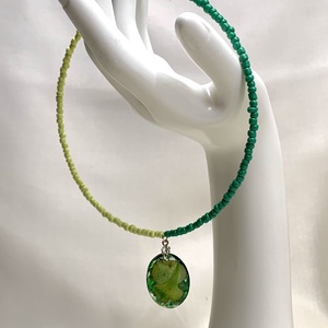 Colier-pandantiv cu flori naturale 01159 - bijuterii - coliere - coliere cu pandative - Artynos.ro