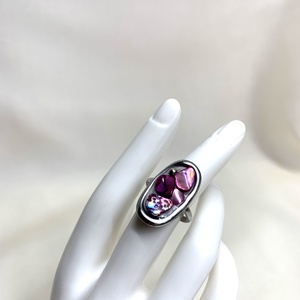 Inel cu scoici veritabile Abalone (Paua) 01163, Bijuterii, Inele, Inele cu figurine, Confectionarea bijuteriilor, ARTYNOS