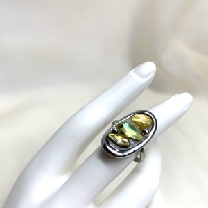 Inel cu scoici veritabile Abalone (Paua) 01164, Bijuterii, Inele, Inele cu figurine, Confectionarea bijuteriilor, ARTYNOS