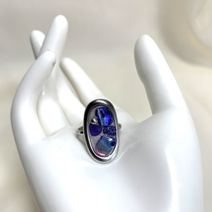 Inel cu scoici veritabile Abalone (Paua) 01165 - bijuterii - inele - inele cu figurine - Artynos.ro