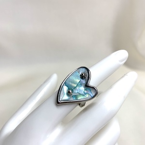 Inel cu scoici veritabile Abalone (Paua) 01167, Bijuterii, Inele, Inele cu figurine, Confectionarea bijuteriilor, ARTYNOS