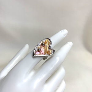 Inel cu scoici veritabile Abalone (Paua) 01168, Bijuterii, Inele, Inele cu figurine, Confectionarea bijuteriilor, ARTYNOS