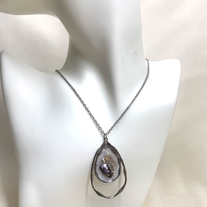 Colier -pandantiv cu scoici veritabile sidefate Abalone (Paua) 01172 - Artynos.ro