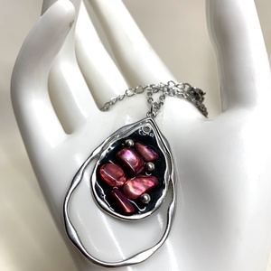 Colier -pandantiv cu scoici veritabile sidefate Abalone (Paua) 01160 -  - Artynos.ro