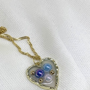 Colier -pandantiv cu pelute artificiale 01174 - bijuterii - coliere - coliere cu pandative - Artynos.ro