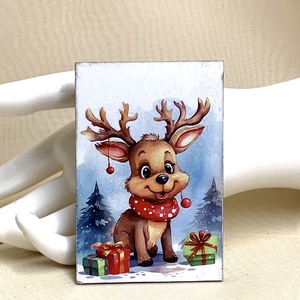 Magnet de frigider - decorat manual 01185, Casa & Stil de viata, Accesorii pentru echipamente de bucatarie, Decoratii de bucatarie, Magneti de frigider, Decoupage, transfer si tehnici servetel, ARTYNOS