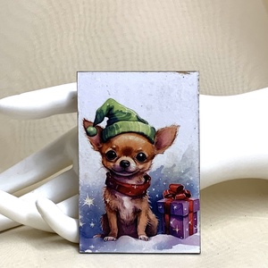 Magnet de frigider - decorat manual 01186, Casa & Stil de viata, Accesorii pentru echipamente de bucatarie, Decoratii de bucatarie, Magneti de frigider, Decoupage, transfer si tehnici servetel, ARTYNOS