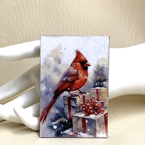 Magnet de frigider - decorat manual 01189, Casa & Stil de viata, Accesorii pentru echipamente de bucatarie, Decoratii de bucatarie, Magneti de frigider, Decoupage, transfer si tehnici servetel, ARTYNOS