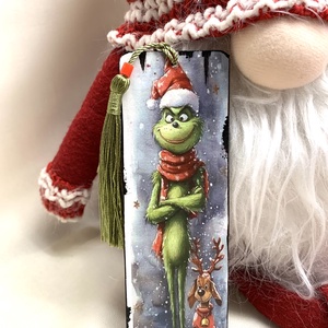 Semn de carte din lemn decorat manual 01200 - Artynos.ro