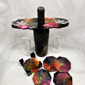  suport de pahare si sticla de vin - cadou 01205, Casa & Stil de viata, Set de cadou, Confectionarea bijuteriilor, ARTYNOS