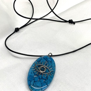 Colier cu pandantiv-talisman si pietre semipretioase 01206 - bijuterii - coliere - coliere din pietre semiprețioase - Artynos.ro