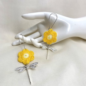 Cercei croșetați 01235 - bijuterii - cercei - cercei croșetați - Artynos.ro