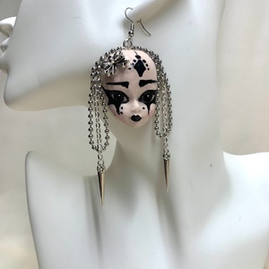 cercei modelati si pictati manual 01237 - bijuterii - cercei - cercei cu figurine - Artynos.ro