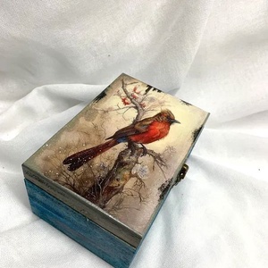 Cutie- caseta de bijuterii 00821, Bijuterii, Suporturi si cutii de bijuterii, Suport perete pentru bijuterii, Decoupage, transfer si tehnici servetel, ARTYNOS