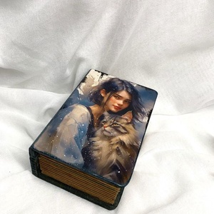 Cutie - caseta de bijuterii decorata manual 01274 - casă & stil de viață - seturi de cadou - Artynos.ro