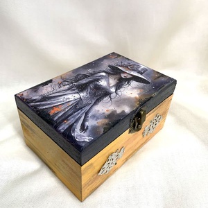 Cutie - caseta de bijuterii decorata manual 01281 - casă & stil de viață - set de cadou - Artynos.ro