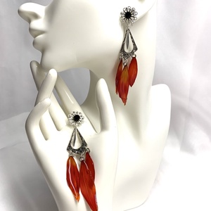 cercei cu Crizanteme 00990, Bijuterii, Cercei, Cercei din rasina, Confectionarea bijuteriilor, ARTYNOS