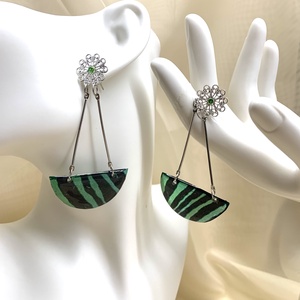 Cercei animal print 00177 - bijuterii - cercei - cercei din rășină - Artynos.ro